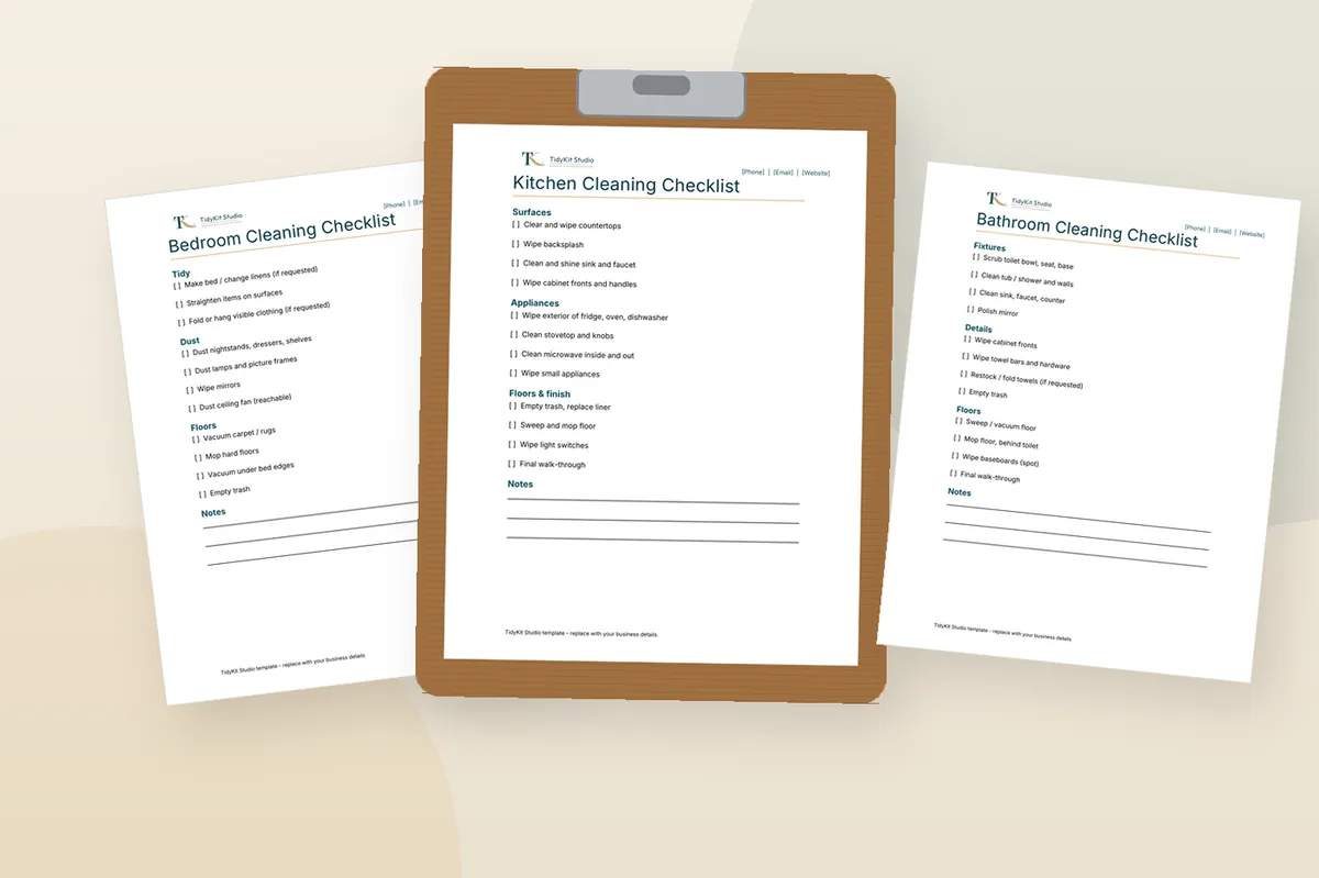 Cleaning Checklists Pack mockup